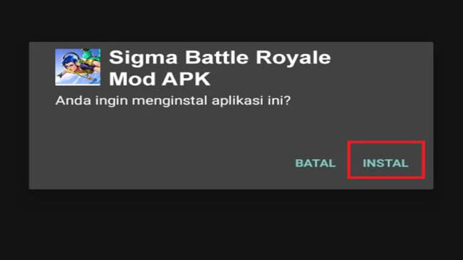 cara Install Sigma Battle Royale Apk Mod versi Terbaru